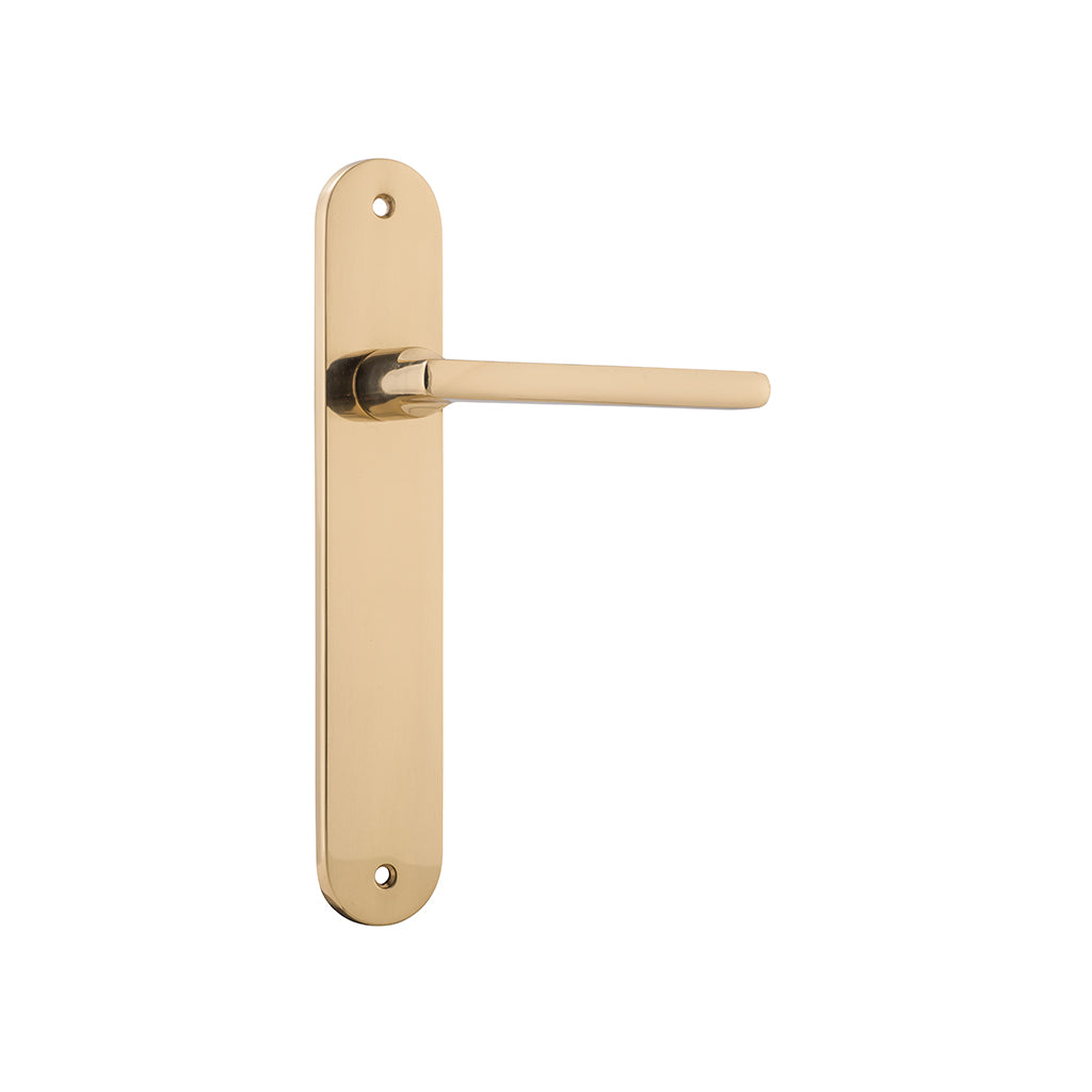 Baltimore Lever - Oval Backplate Polished Brass / Passage / Lever Set Only