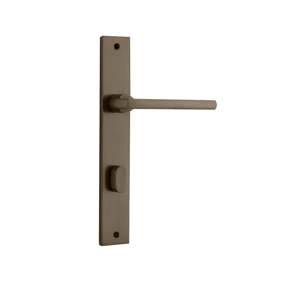 Baltimore Lever - Rectangular Backplate Signature Brass / Privacy / Lever Set Only