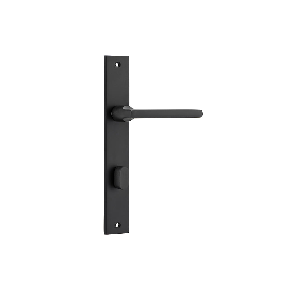 Baltimore Lever - Rectangular Backplate Matt Black / Privacy / Lever Set Only