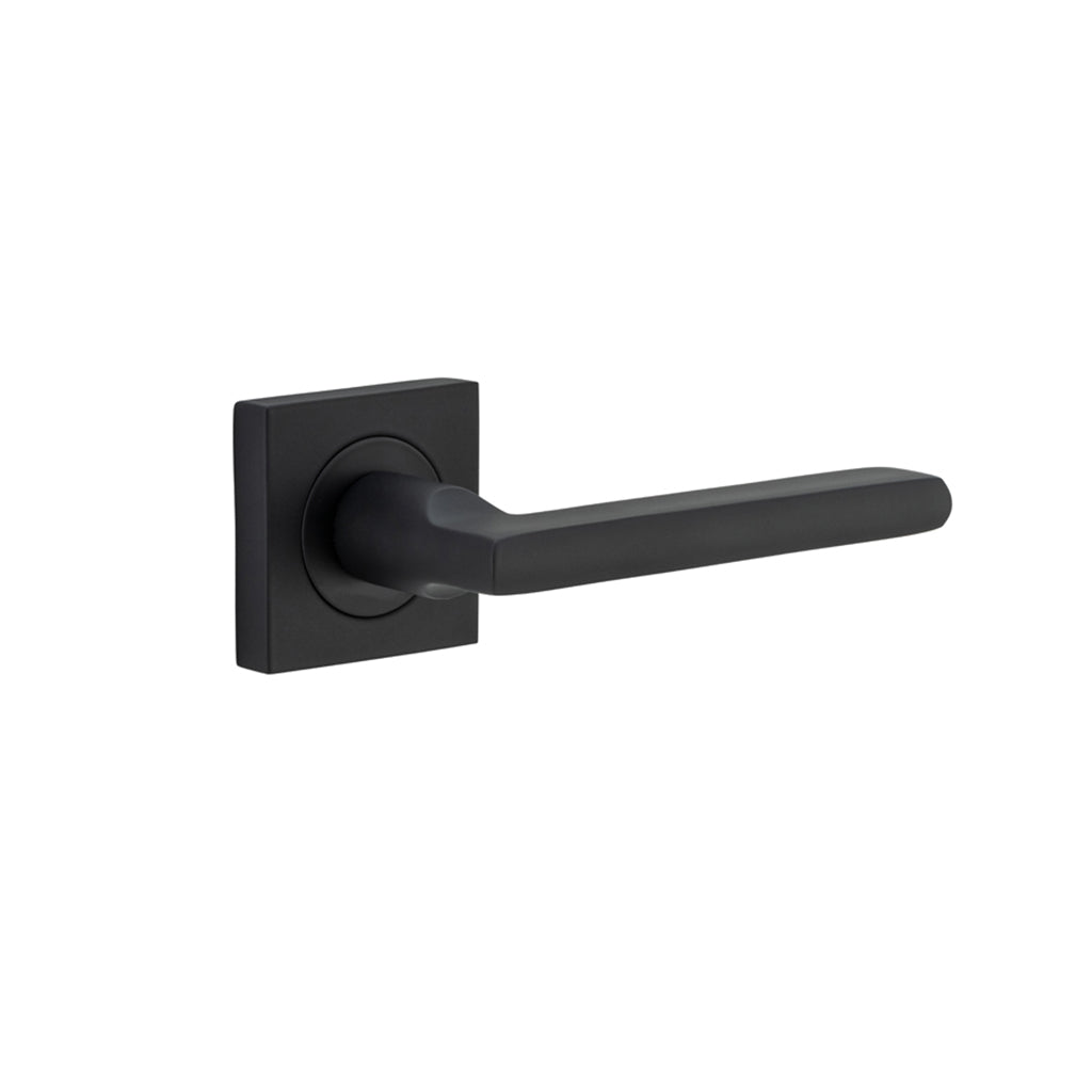 Baltimore Lever - Square Rose Matt Black / Passage / Lever Set Only