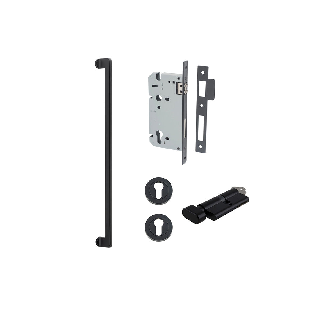 Baltimore Pull Handle Matt Black / 600mm / Entrance Kit (Key-Thumb)