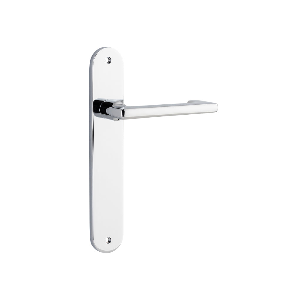 Baltimore Return Lever - Oval Backplate Polished Chrome / Passage / Lever Set Only