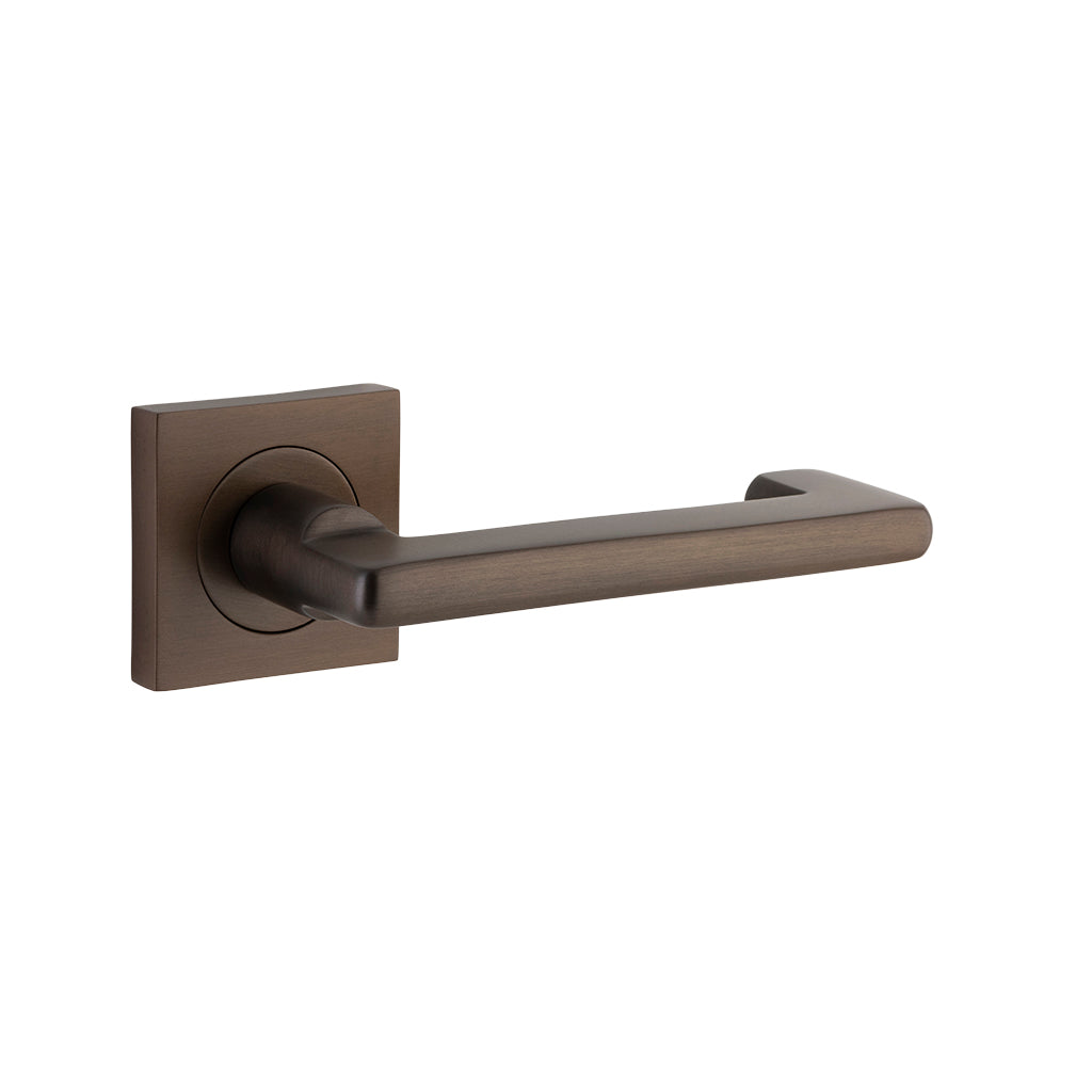 Baltimore Return Lever - Square Rose Signature Brass / Passage / Lever Set Only