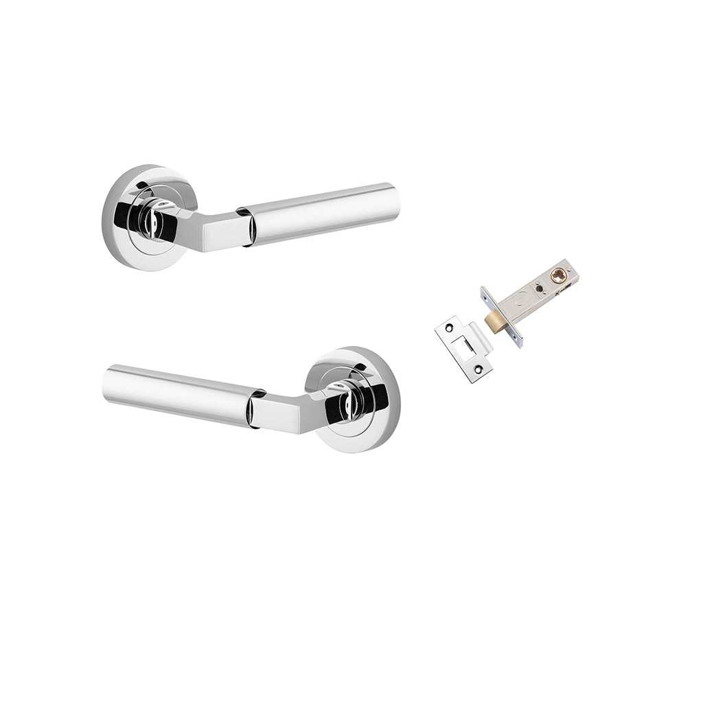 Berlin Lever - Round Rose Polished Chrome / Passage / Passage Kit
