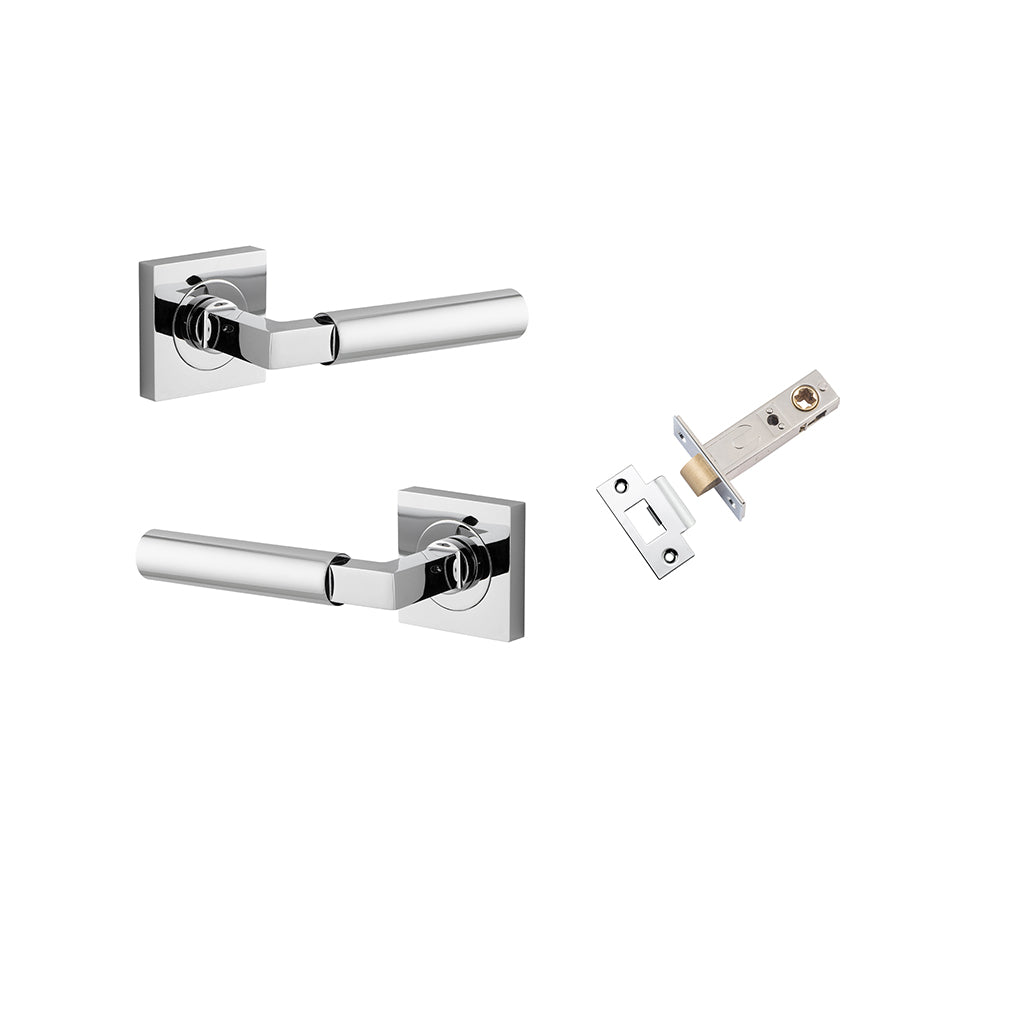 Berlin Lever - Square Rose Polished Chrome / Passage / Passage Kit