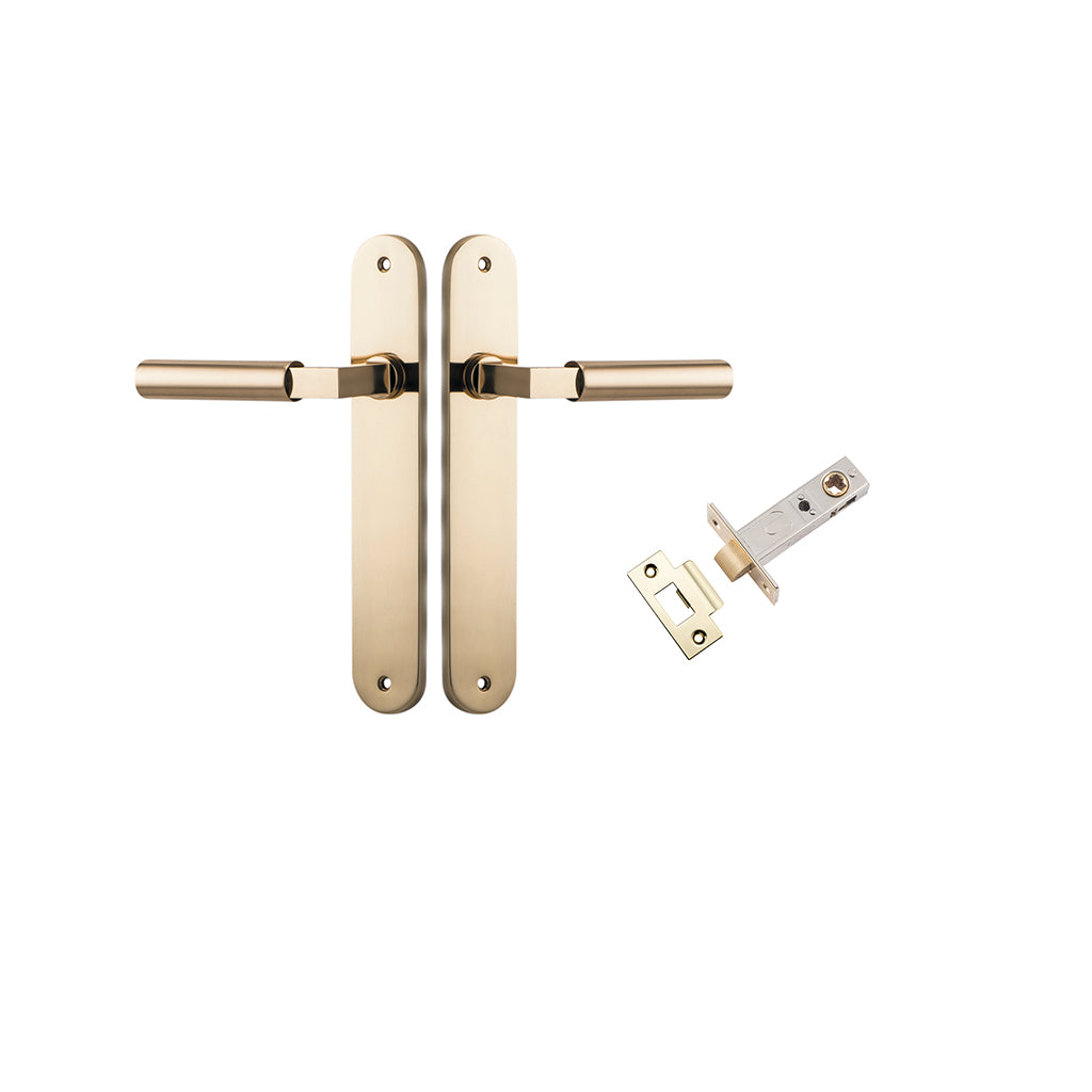 Berlin Lever - Oval Backplate Polished Brass / Passage / Passage Kit