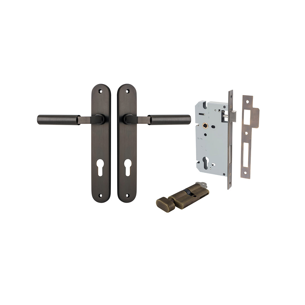 Berlin Lever - Oval Backplate Signature Brass / Entrance / Entrance Kit (Key-Thumb)