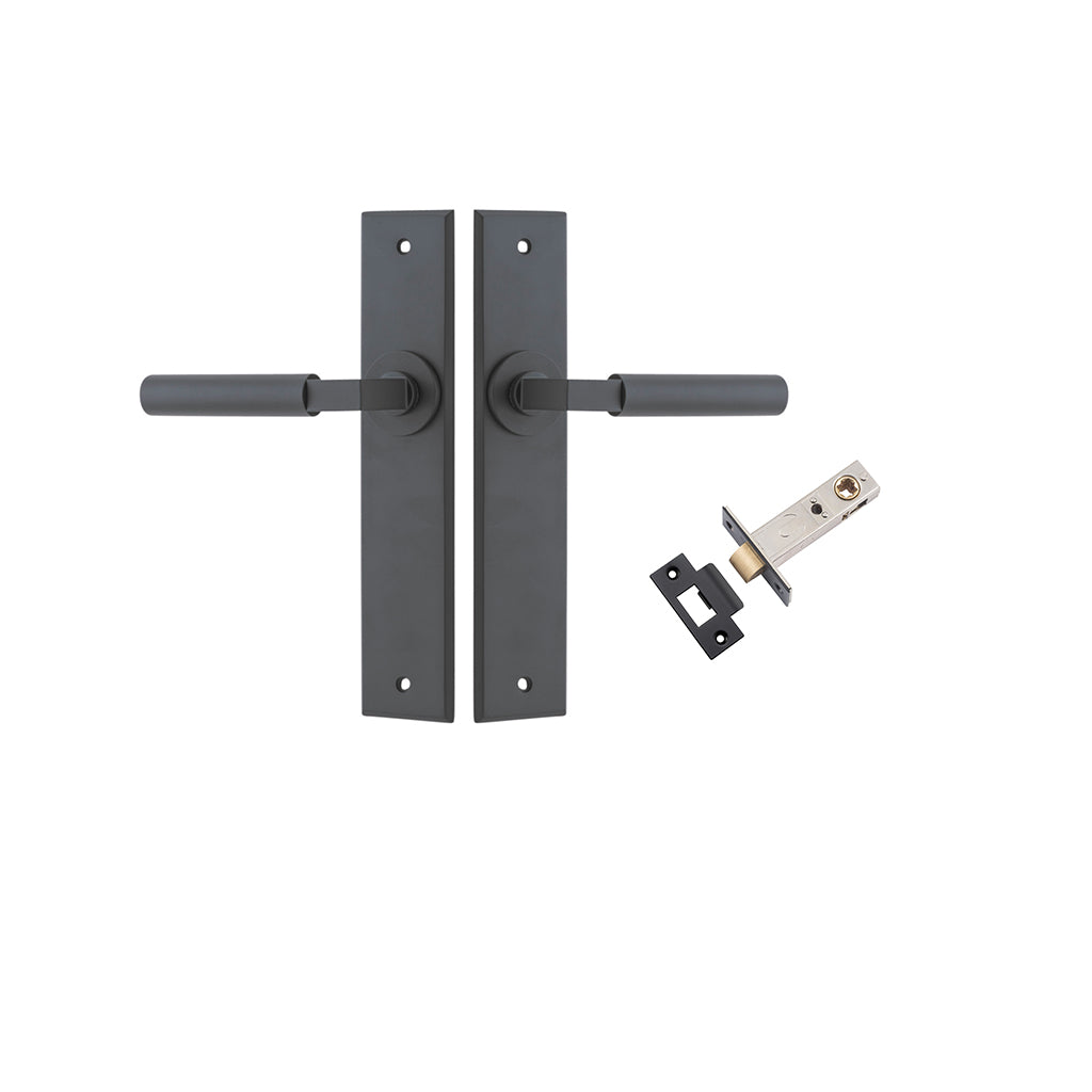 Berlin Lever - Chamfered Backplate Matt Black / Passage / Passage Kit