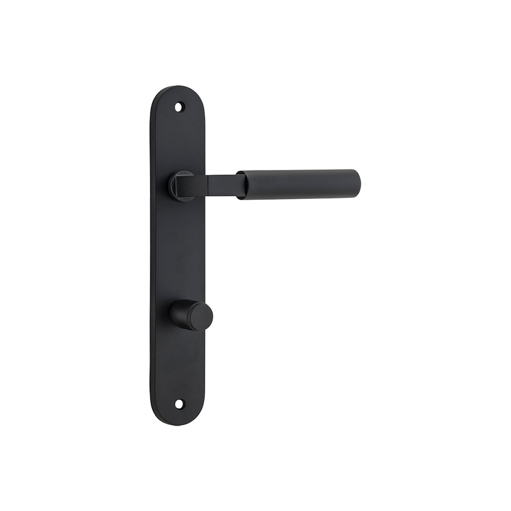 Berlin Lever - Oval Backplate Matt Black / Privacy / Lever Set Only