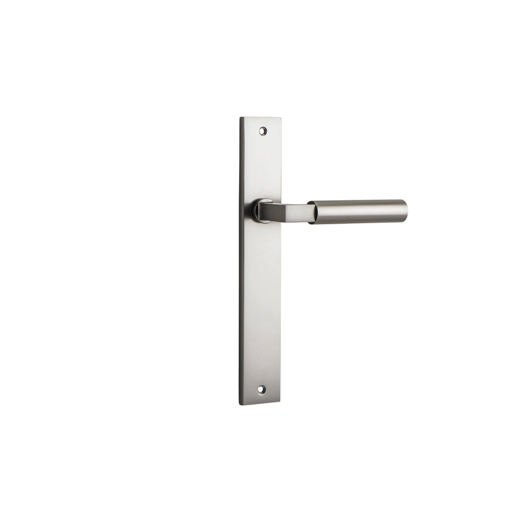 Berlin Lever - Rectangular Backplate Satin Nickel / Passage / Lever Set Only