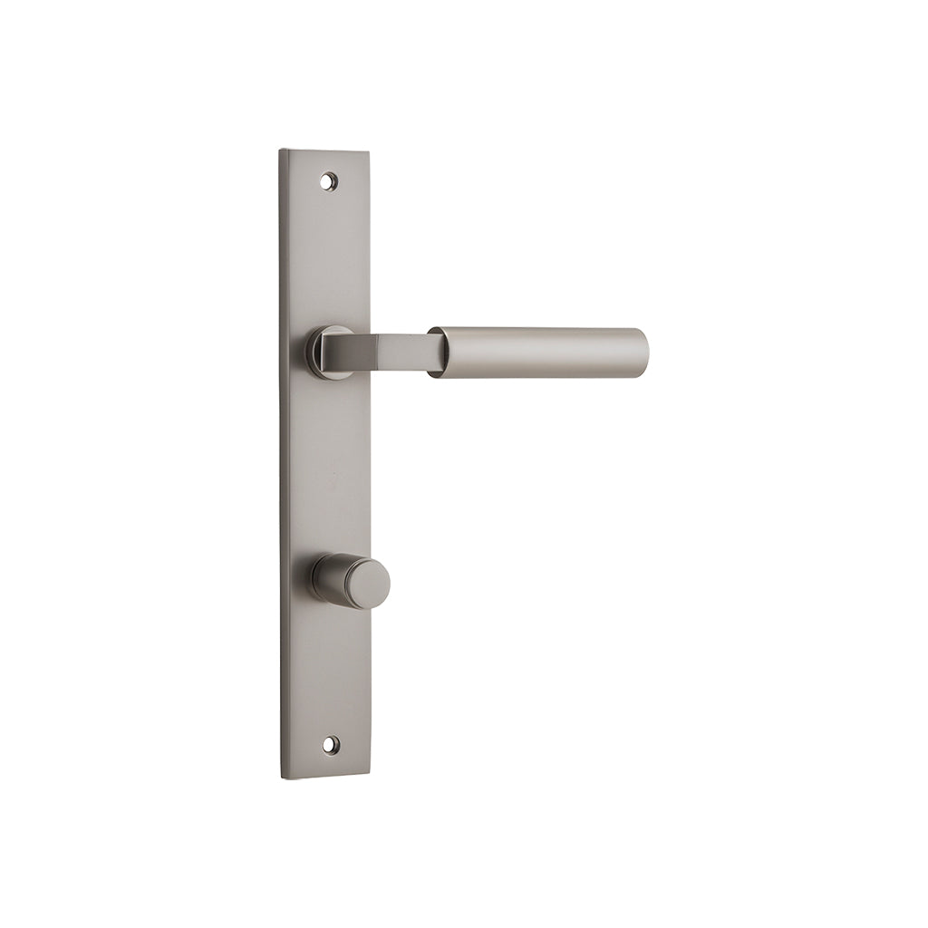 Berlin Lever - Rectangular Backplate Satin Nickel / Privacy / Lever Set Only