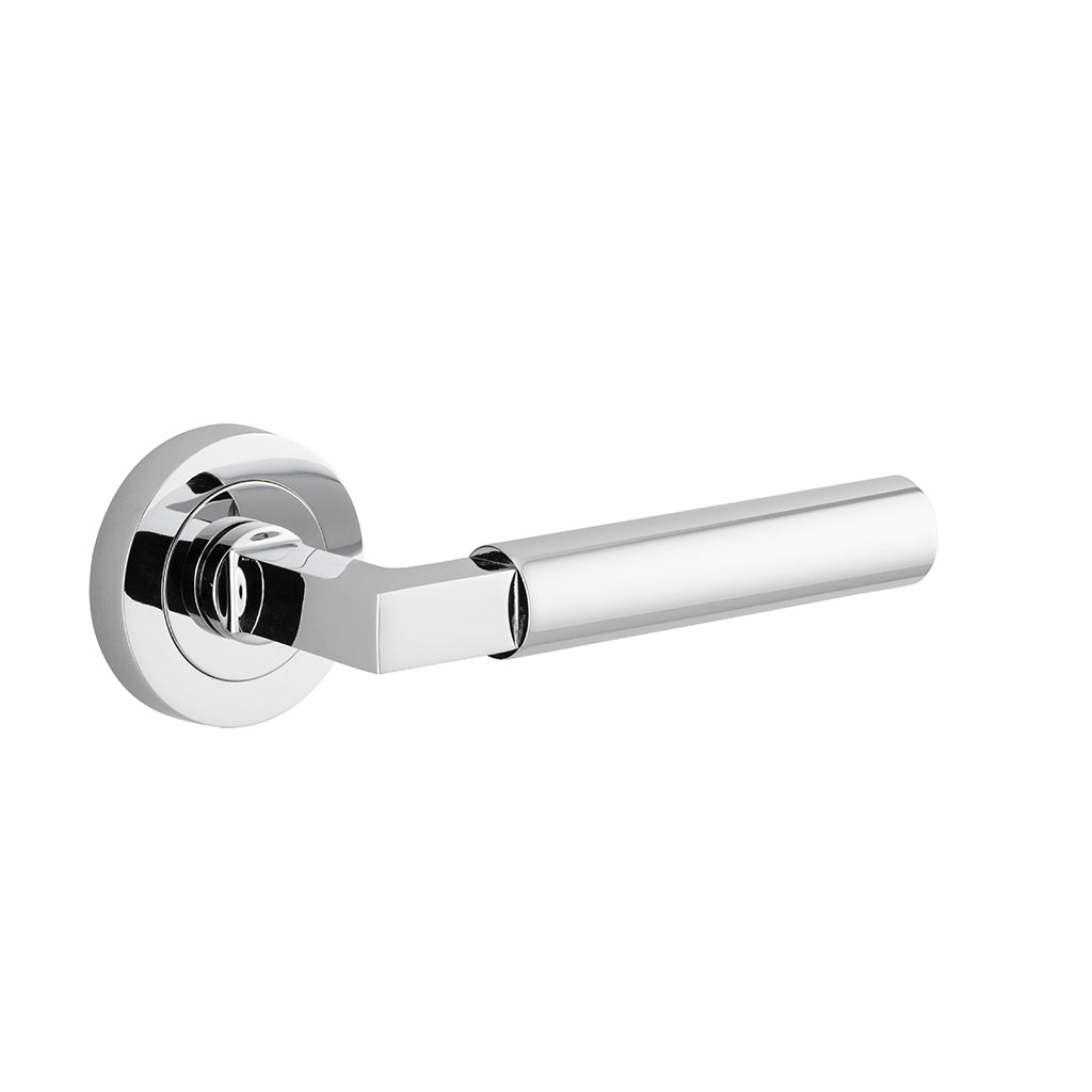Berlin Lever - Round Rose Polished Chrome / Passage / Lever Set Only