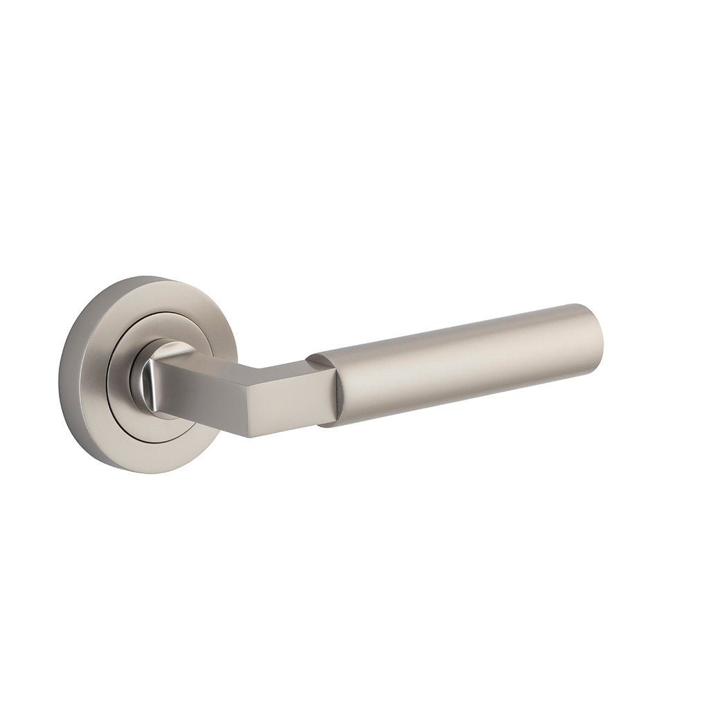 Berlin Lever - Round Rose Satin Nickel / Passage / Lever Set Only
