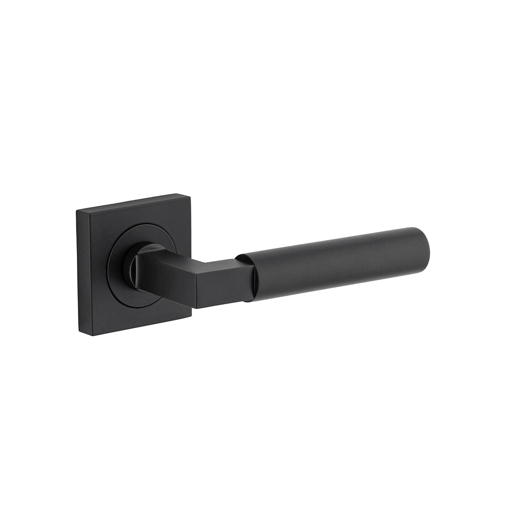 Berlin Lever - Square Rose Matt Black / Passage / Lever Set Only