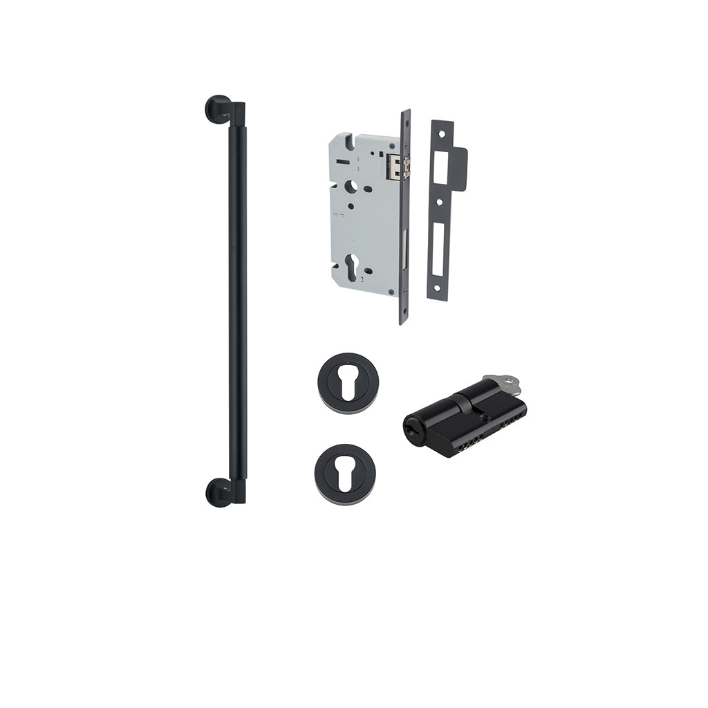 Berlin Pull Handle Matt Black / 450mm / Entrance Kit Dual Function (Key-Key)