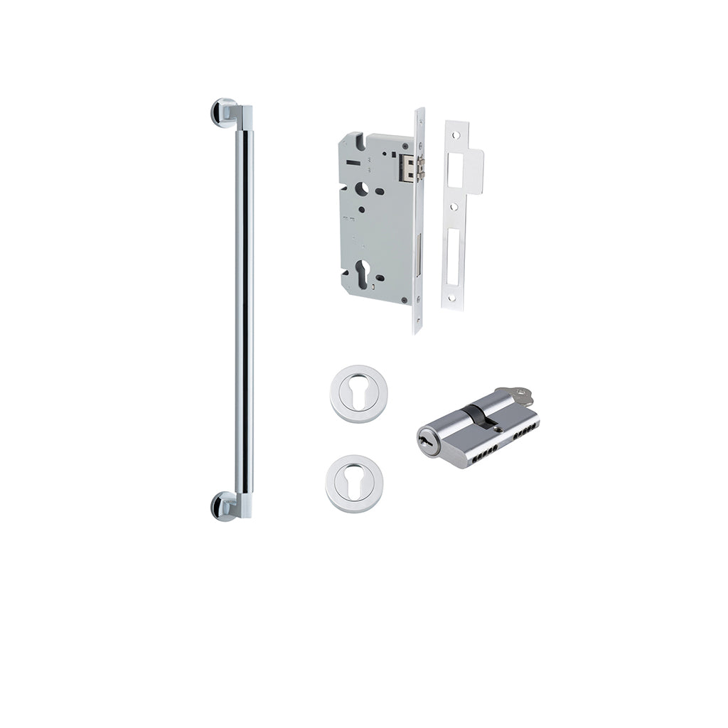 Berlin Pull Handle Polished Chrome / 450mm / Entrance Kit Dual Function (Key-Key)