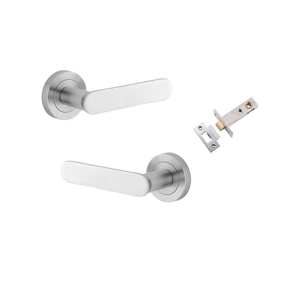 Bronte Lever - Round Rose Brushed Chrome / Passage / Passage Kit