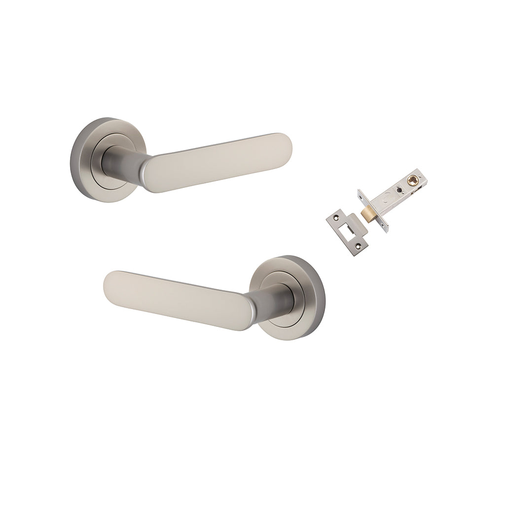 Bronte Lever - Round Rose Satin Nickel / Passage / Passage Kit