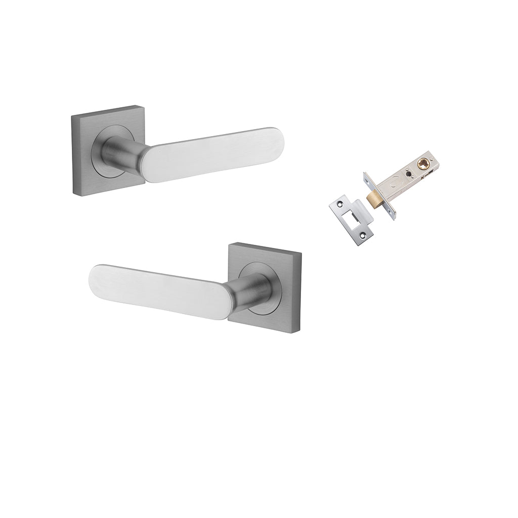 Bronte Lever - Square Rose Brushed Chrome / Passage / Passage Kit