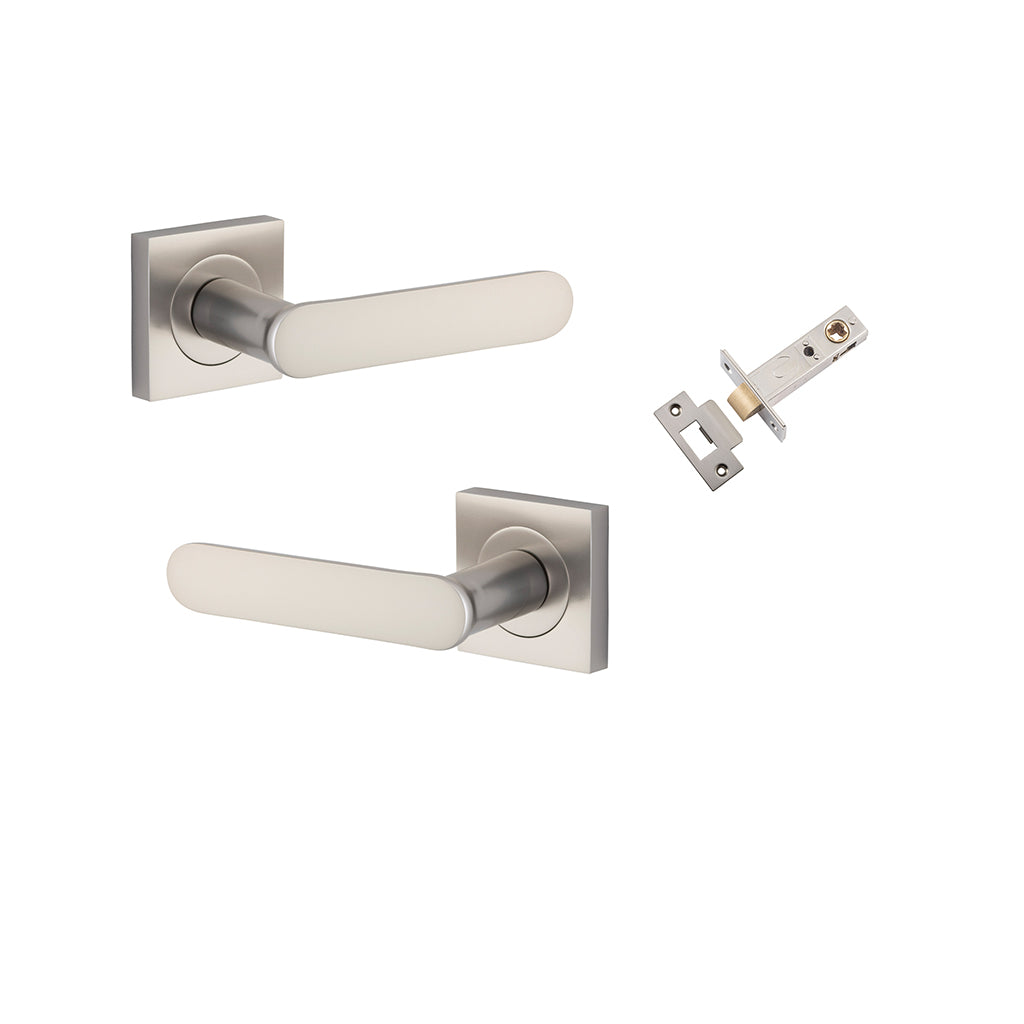 Bronte Lever - Square Rose Satin Nickel / Passage / Passage Kit
