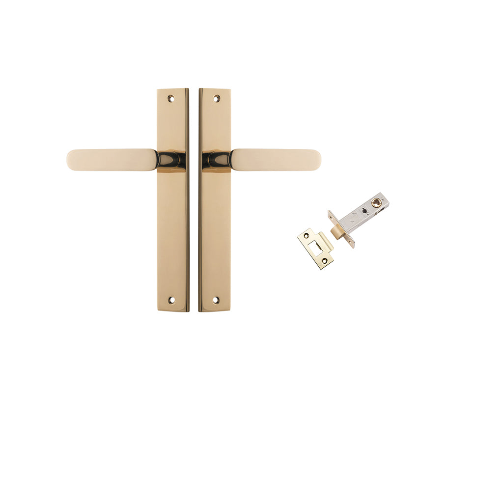 Bronte Lever - Rectangular Backplate Polished Brass / Passage / Passage Kit