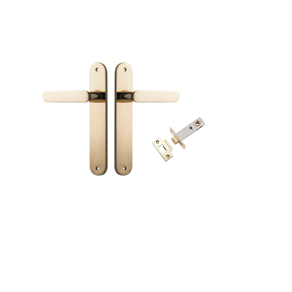 Bronte Lever - Oval Backplate Polished Brass / Passage / Passage Kit