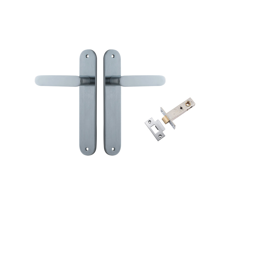 Bronte Lever - Oval Backplate Brushed Chrome / Passage / Passage Kit