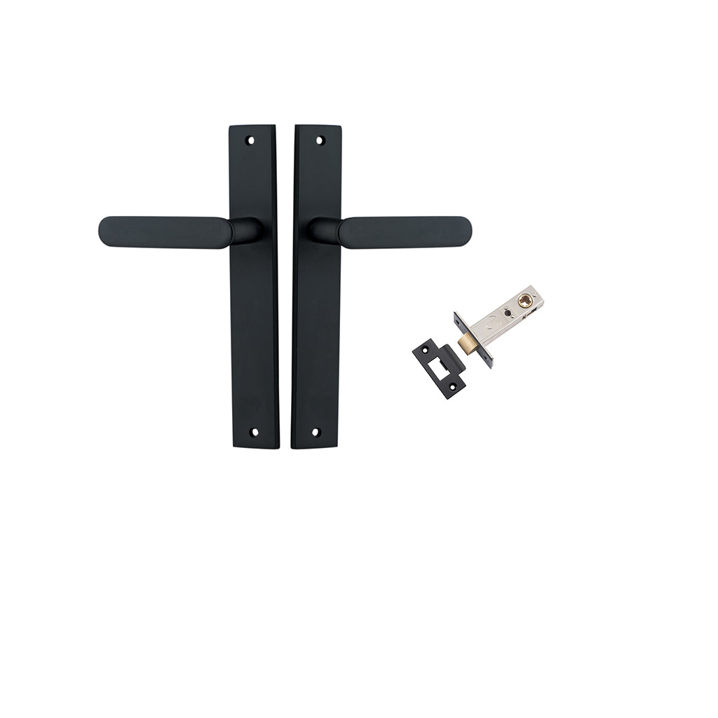 Bronte Lever - Rectangular Backplate Matt Black / Passage / Passage Kit