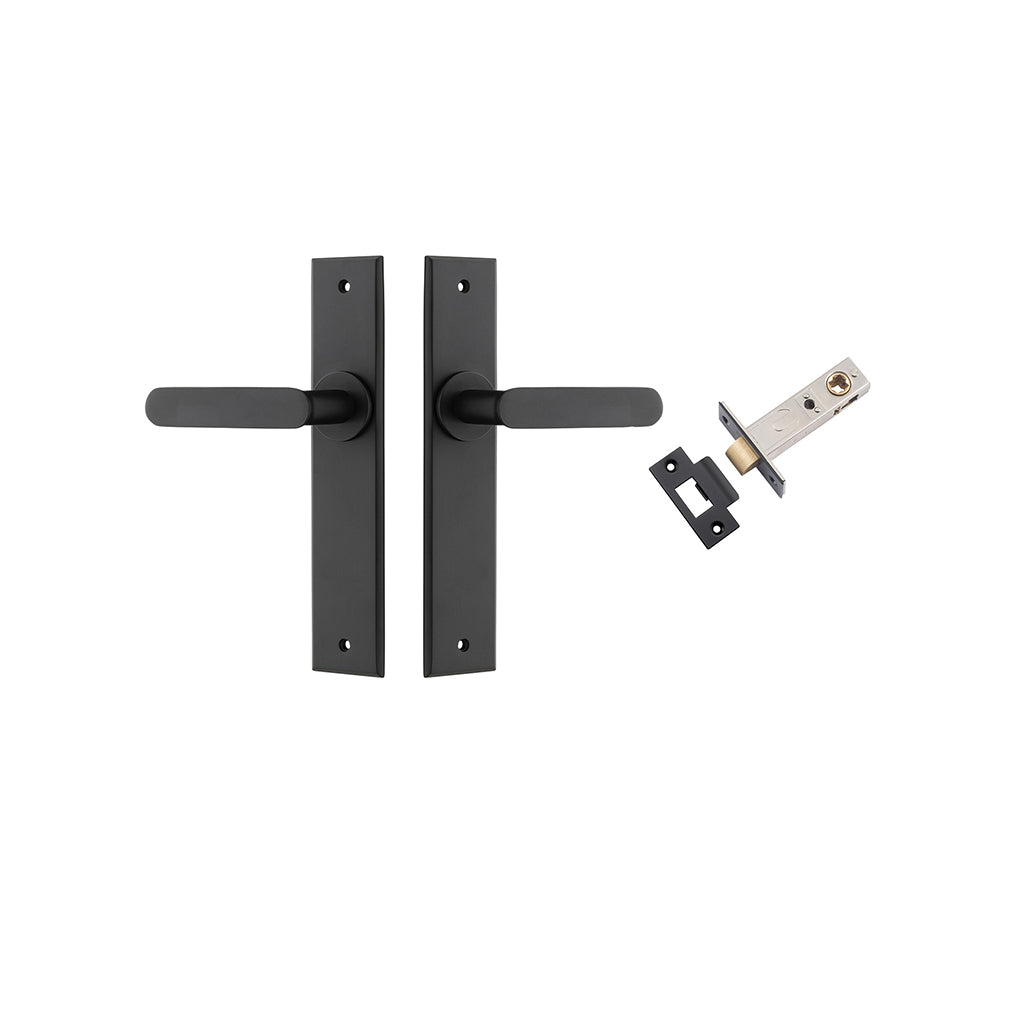 Bronte Lever - Chamfered Backplate Matt Black / Passage / Passage Kit
