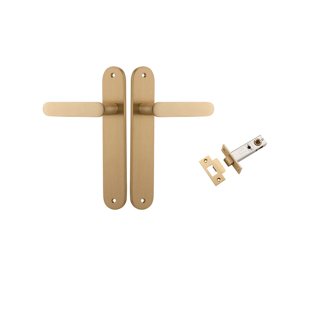 Bronte Lever - Oval Backplate Brushed Brass / Passage / Passage Kit