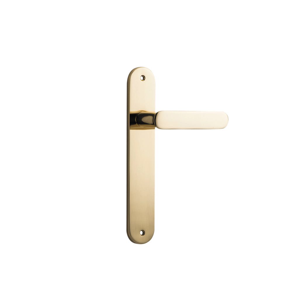 Bronte Lever - Oval Backplate Polished Brass / Passage / Lever Set Only