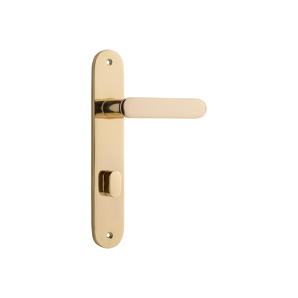 Bronte Lever - Oval Backplate Polished Brass / Privacy / Lever Set Only