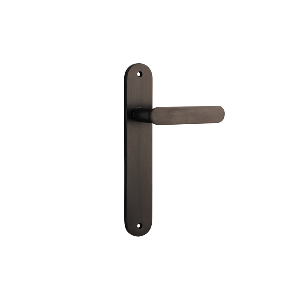 Bronte Lever - Oval Backplate Signature Brass / Passage / Lever Set Only