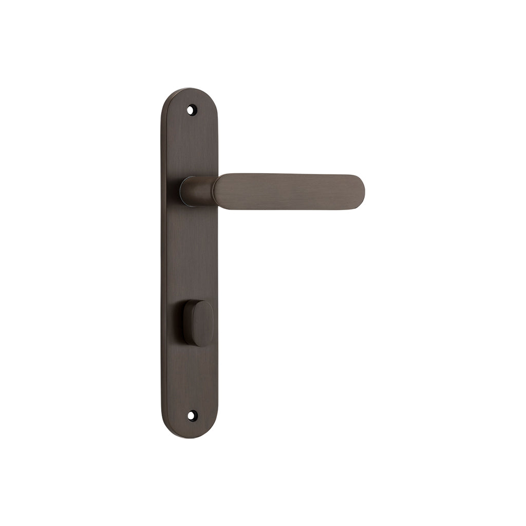 Bronte Lever - Oval Backplate Signature Brass / Privacy / Lever Set Only