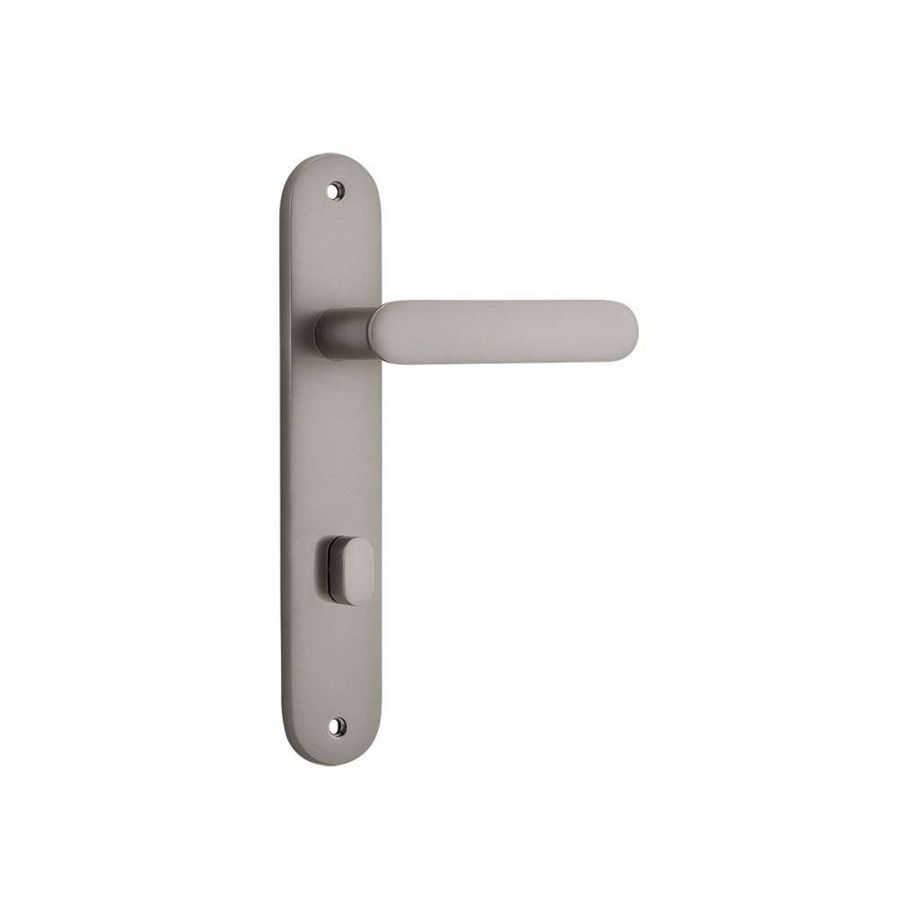 Bronte Lever - Oval Backplate Satin Nickel / Privacy / Lever Set Only