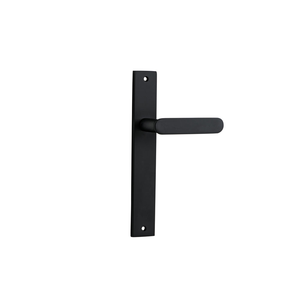 Bronte Lever - Rectangular Backplate Matt Black / Passage / Lever Set Only
