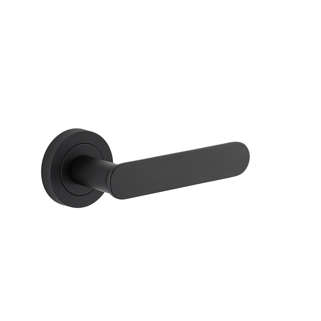 Bronte Lever - Round Rose Matt Black / Passage / Lever Set Only
