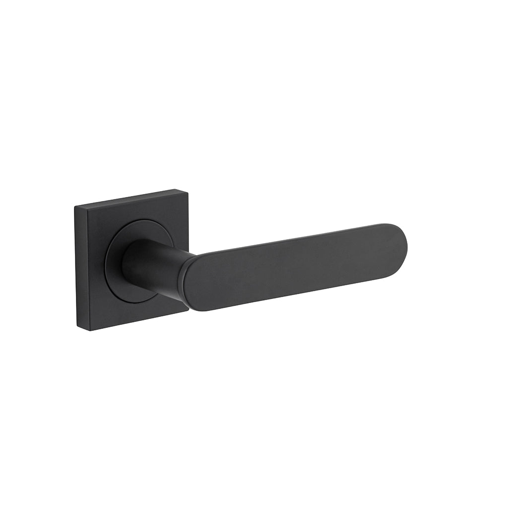 Bronte Lever - Square Rose Matt Black / Passage / Lever Set Only