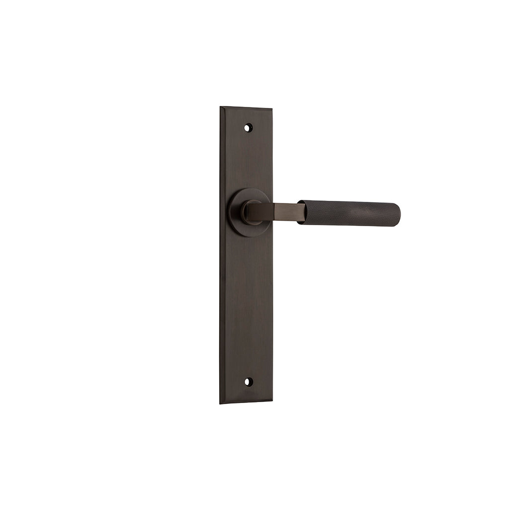 Brunswick Lever - Chamfered Backplate Signature Brass / Passage / Lever Set Only