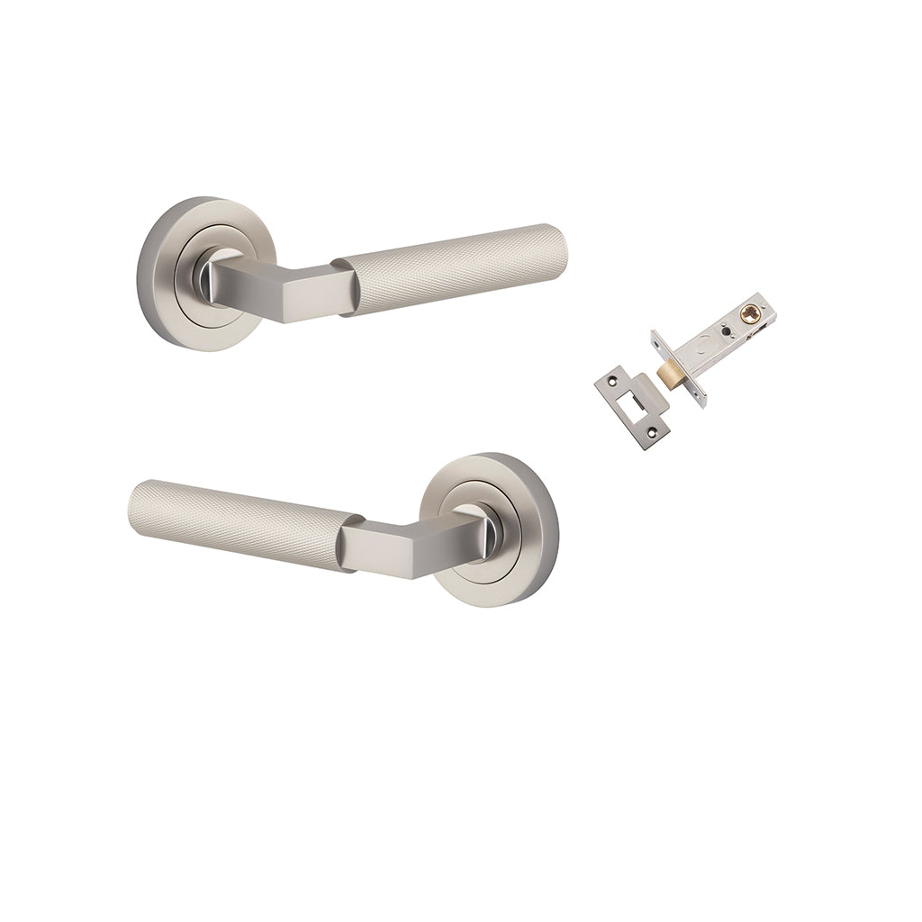 Brunswick Lever - Round Rose Satin Nickel / Passage / Passage Kit