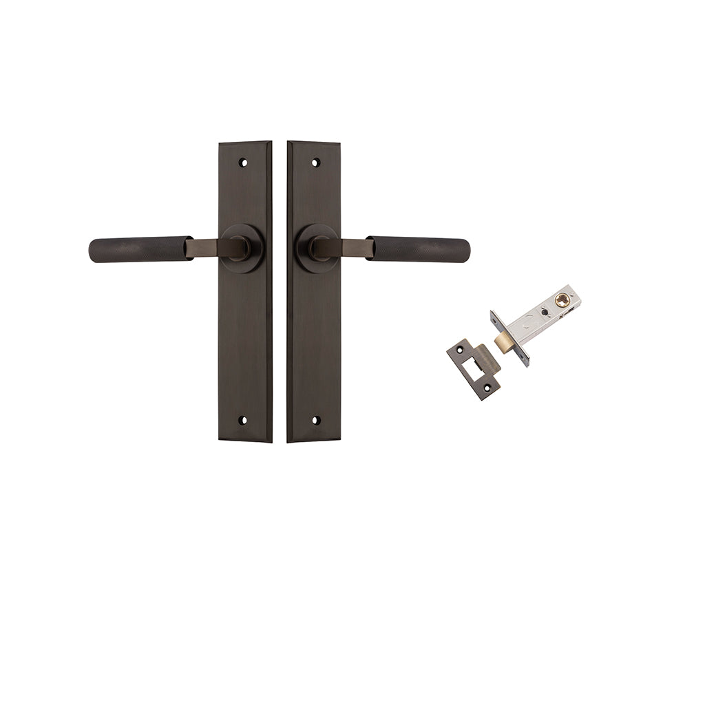 Brunswick Lever - Chamfered Backplate Signature Brass / Passage / Passage Kit