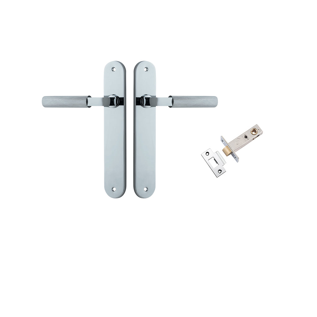 Brunswick Lever - Oval Backplate Polished Chrome / Passage / Passage Kit