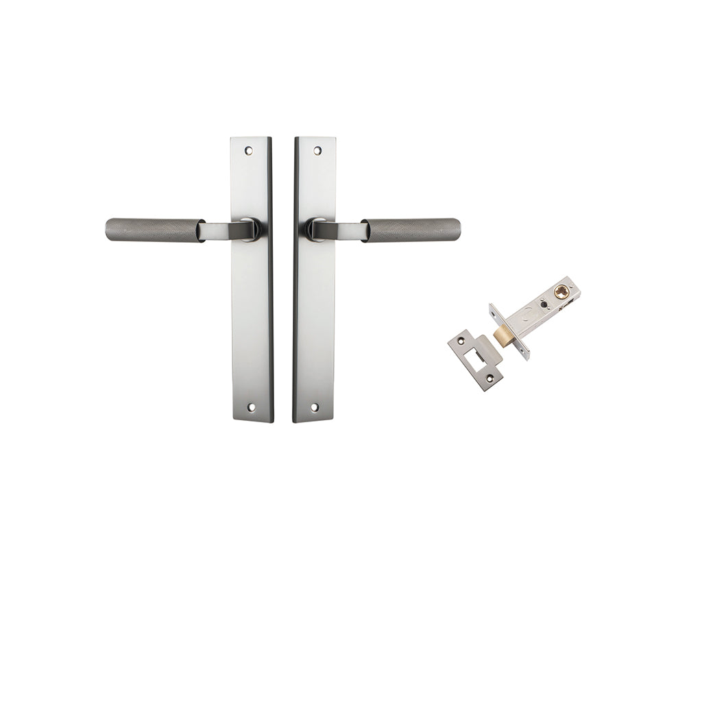 Brunswick Lever - Rectangular Backplate Satin Nickel / Passage / Passage Kit