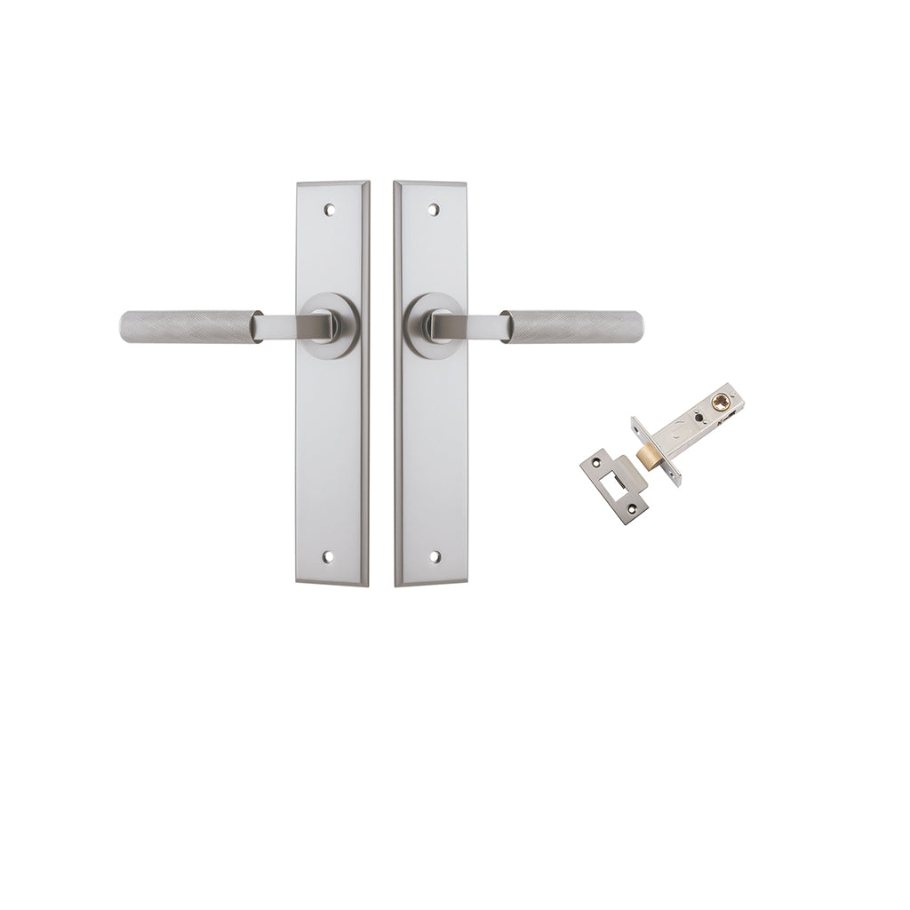 Brunswick Lever - Chamfered Backplate Satin Nickel / Passage / Passage Kit