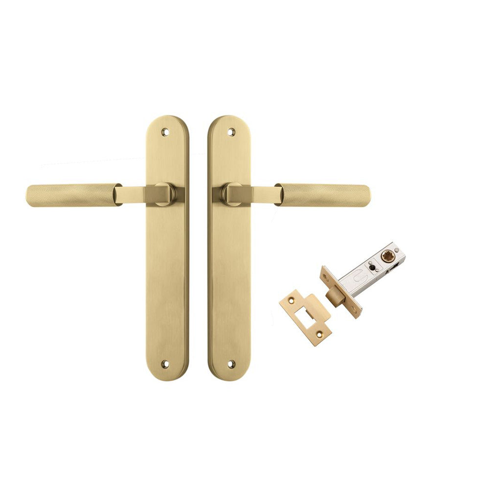 Brunswick Lever - Oval Backplate Brushed Gold PVD / Passage / Passage Kit