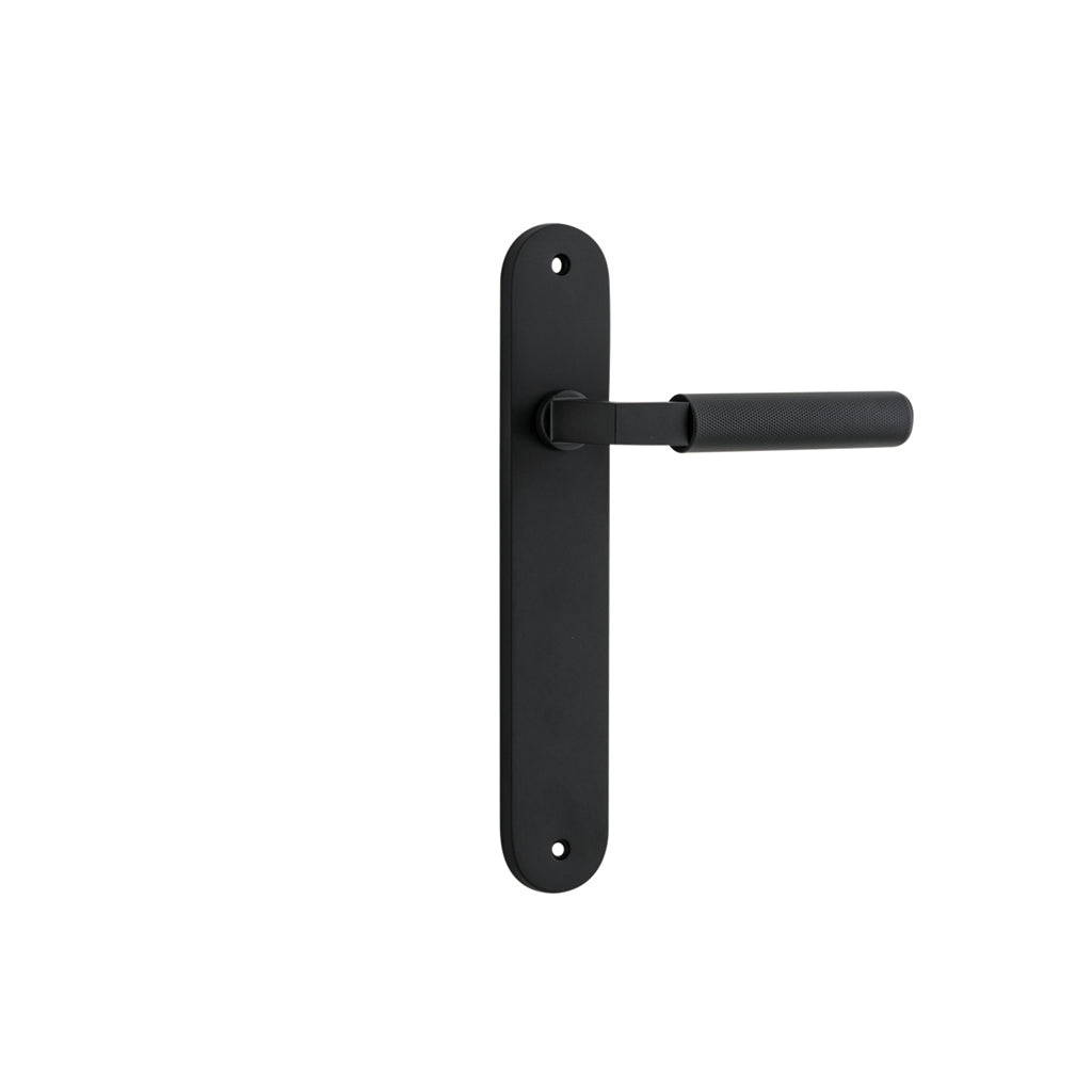 Brunswick Lever - Oval Backplate Matt Black / Passage / Lever Set Only