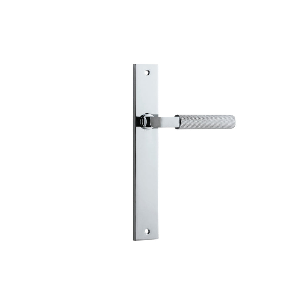 Brunswick Lever - Rectangular Backplate Polished Chrome / Passage / Lever Set Only