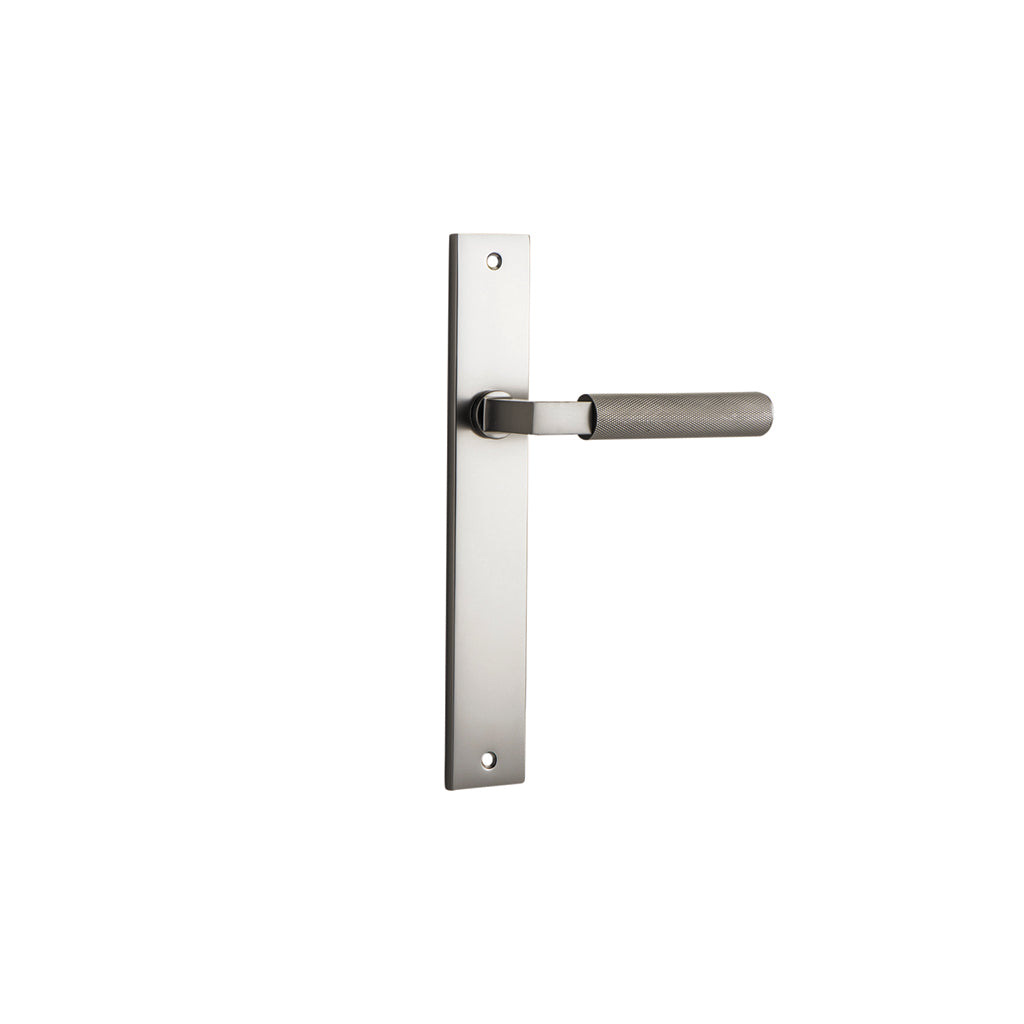 Brunswick Lever - Rectangular Backplate Satin Nickel / Passage / Lever Set Only