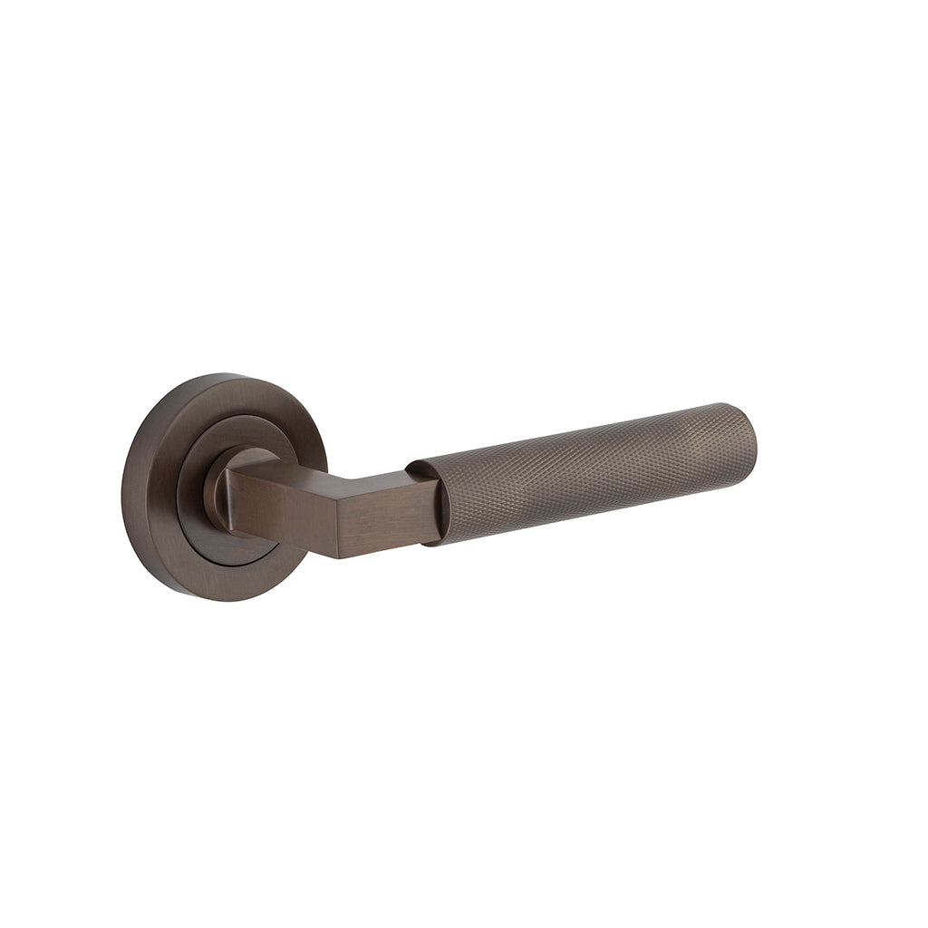 Brunswick Lever - Round Rose Signature Brass / Passage / Lever Set Only