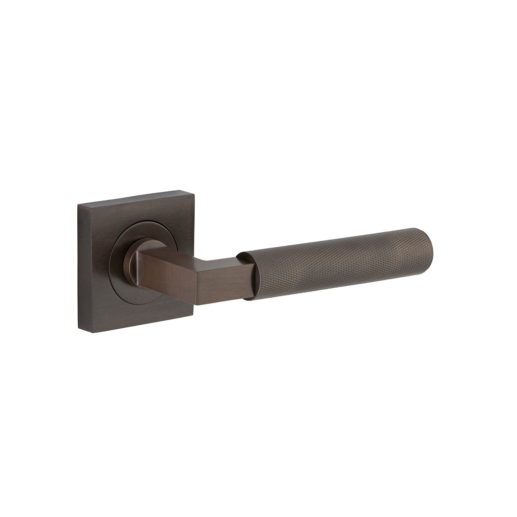 Brunswick Lever - Square Rose Signature Brass / Passage / Lever Set Only